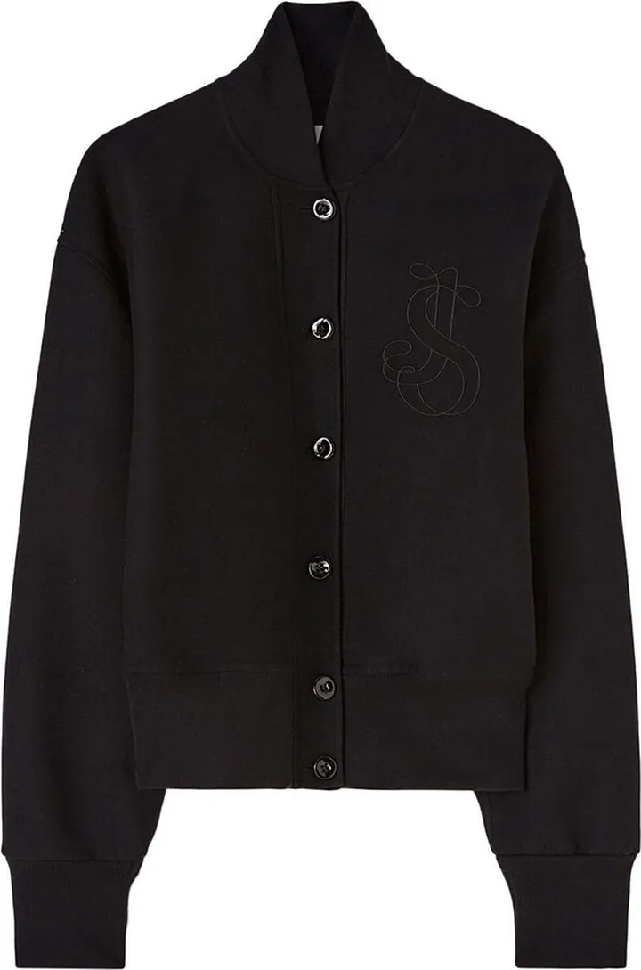 Embroidered-Logo Padded Bomber Jacket