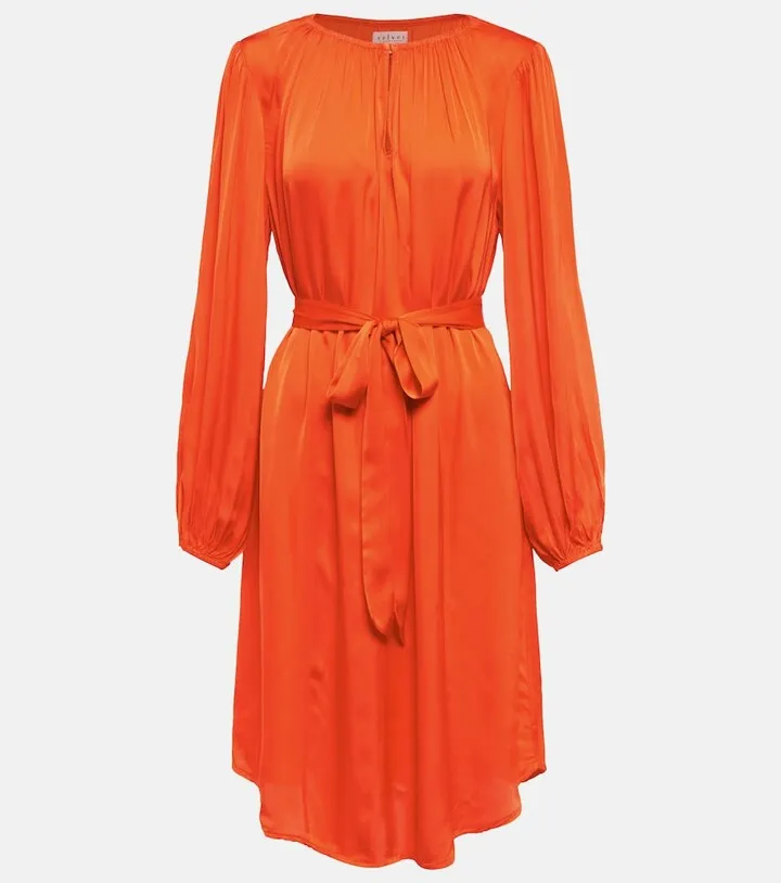 Adela satin midi dress