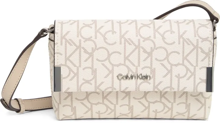 Printed Pindot Logo Crossbody Bag