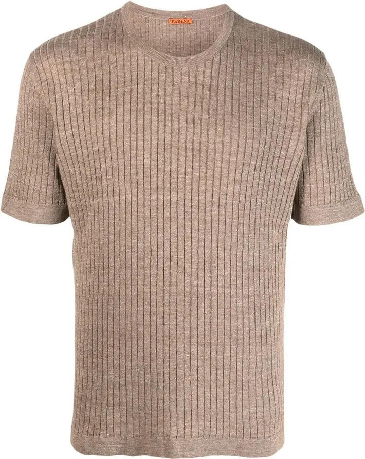 Ribbed Knit T-Shirt