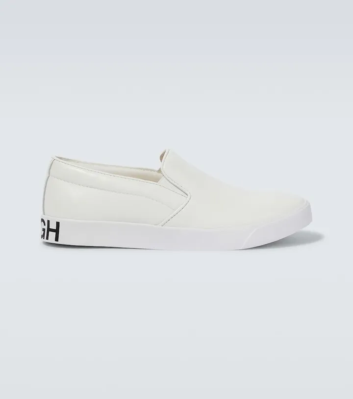 Slip-on leather sneakers
