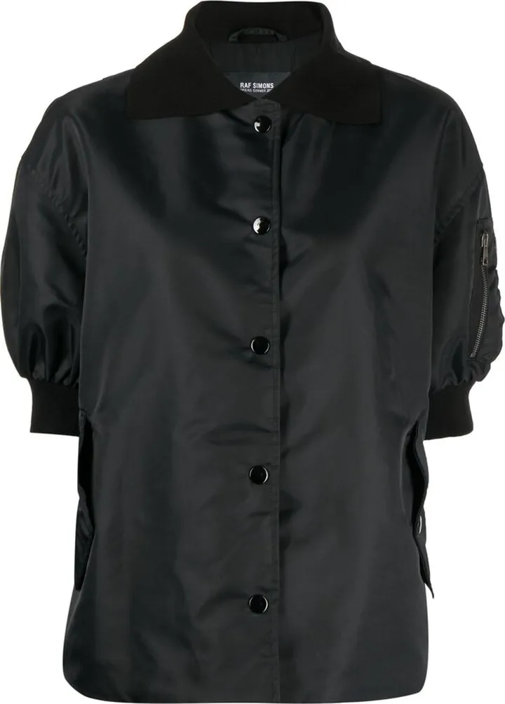 Short-Sleeve Polo Bomber Jacket