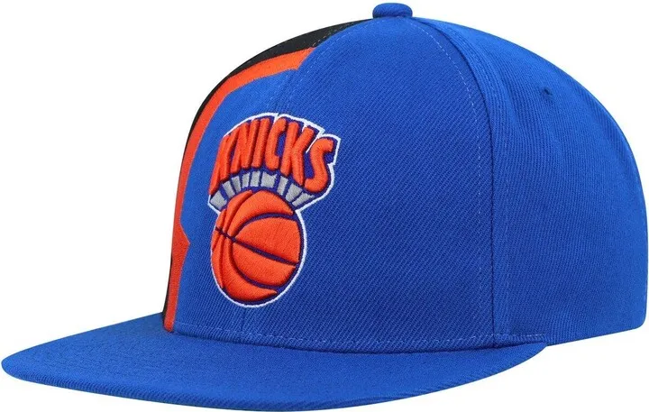 Men's Mitchell & Ness Blue New York Knicks Hardwood Classics Retroline Snapback Hat