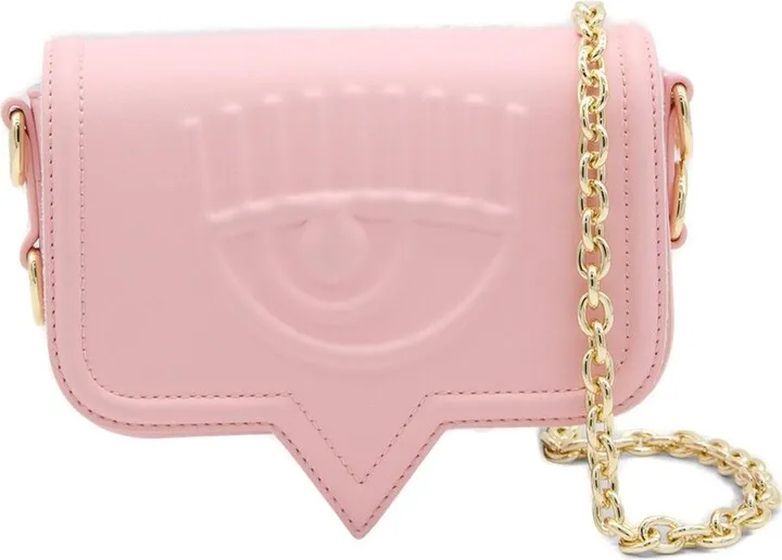 Chiara Ferragni Logo Patch Chain-Linked Shoulder Bag