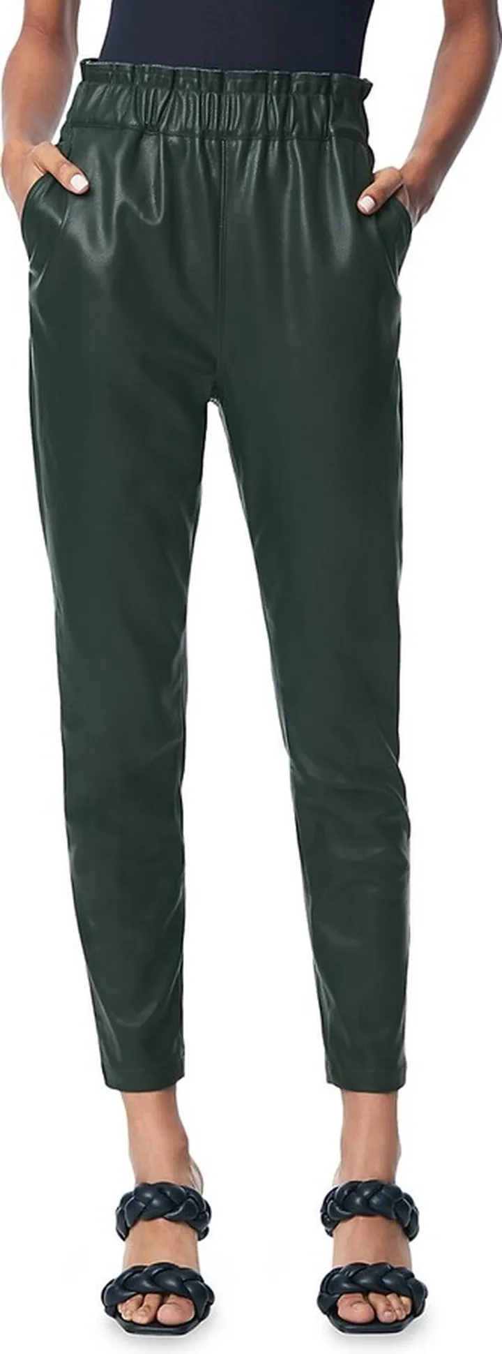 Faux Leather Paperbag Pants