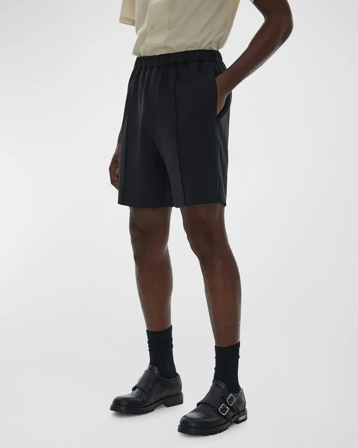 Men's Wool Pintuck Shorts