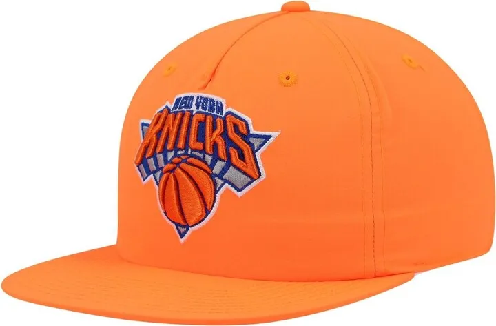 Men's Mitchell & Ness Orange New York Knicks Neon Snapback Hat