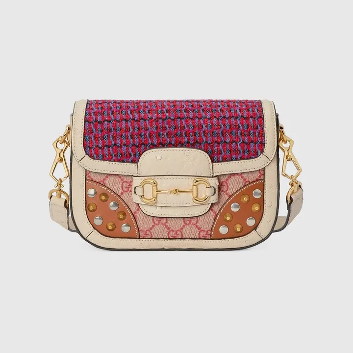 Gucci Horsebit 1955 ostrich mini bag