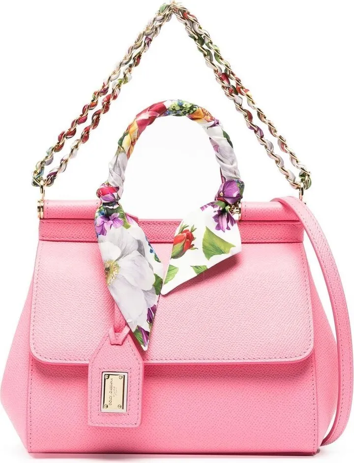 Pink Small Sicily Scarf Cross Body Bag