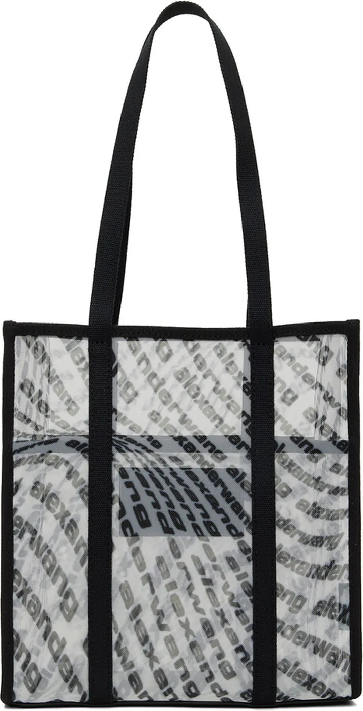 Alexander Wang White & Black Small 'The Freeze' Tote