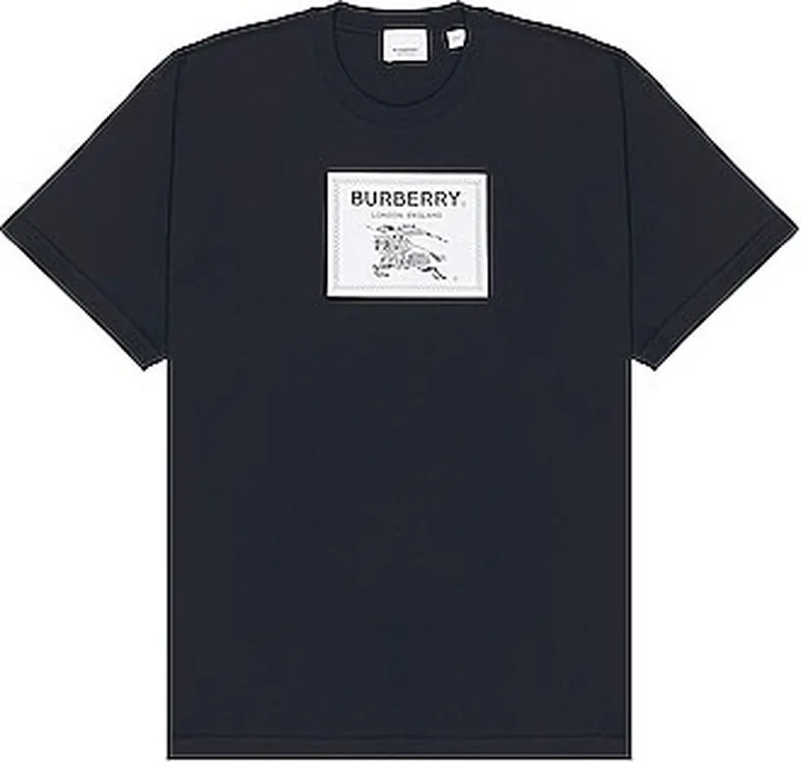 Burberry Roundwood Label T-shirt in Navy
