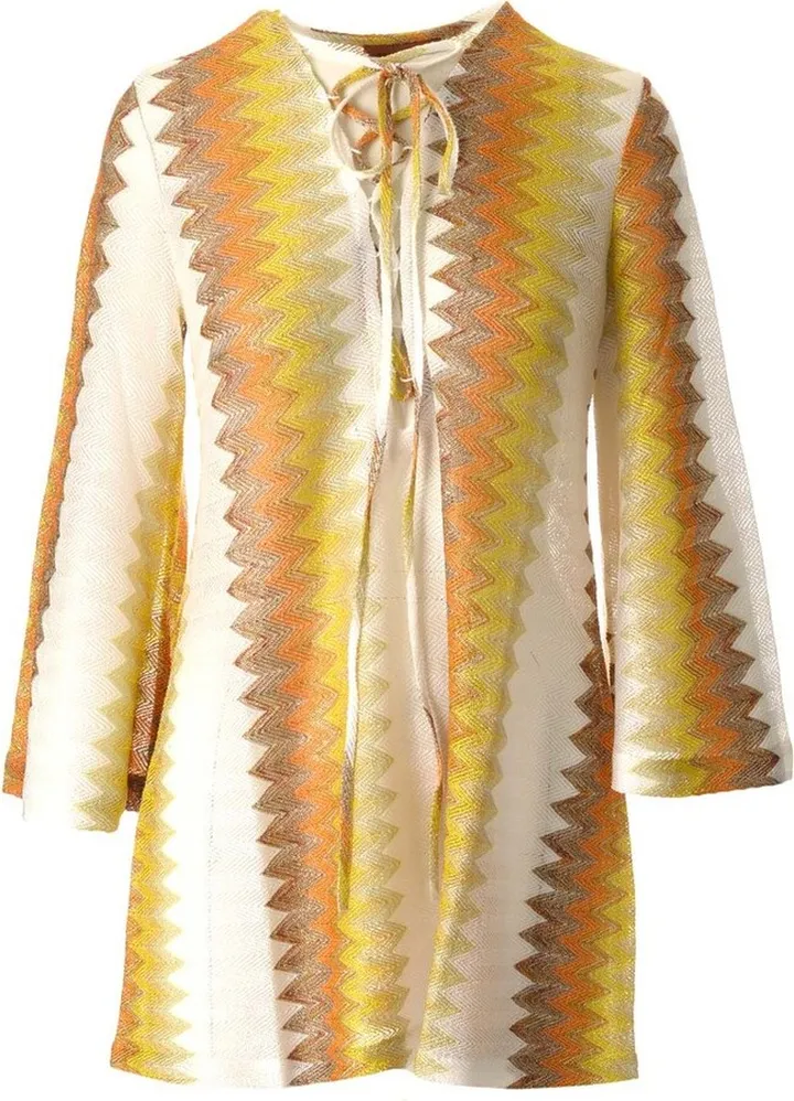 Missoni Zig-Zag Woven Long Sleeved Mini Dress