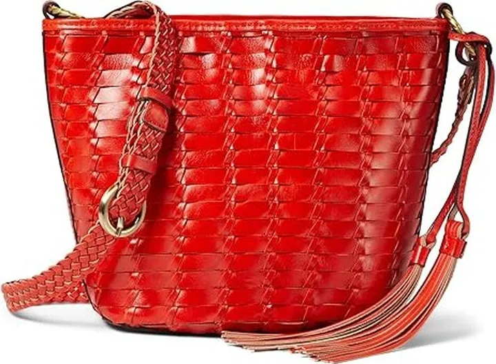 Patricia Nash Valbella Crossbody (Bright Coral) Handbags