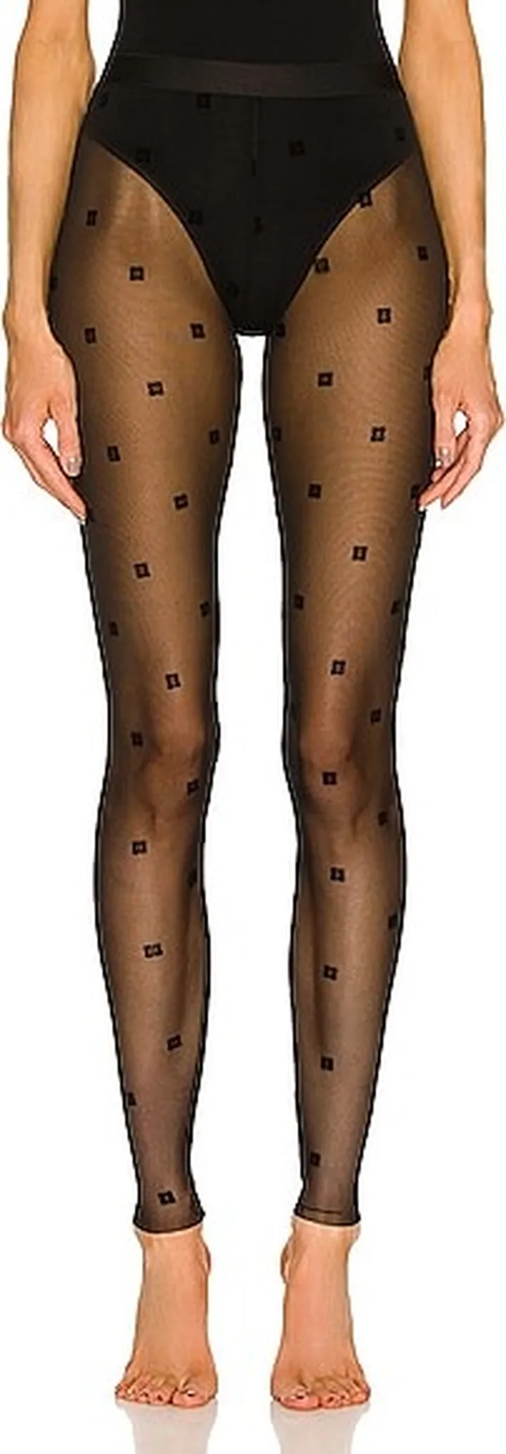 Givenchy 4G Jacquard Transparent Legging in Black