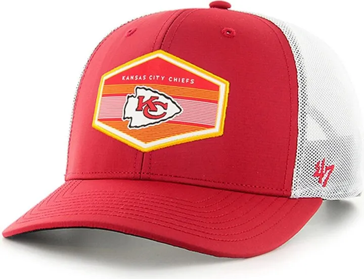 Men's '47 Brand Red Kansas City Chiefs Burgess Trucker Adjustable Hat