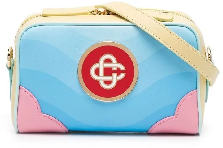 Colour-Block Zip-Up Shoulder Bag