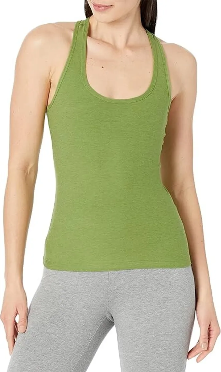 Beyond Yoga Spacedye Step Up Racerback Tank (Fern Green Heather) Women's Clothing