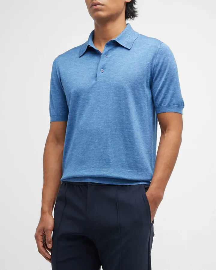 Men's Silk-Cashmere Polo Shirt