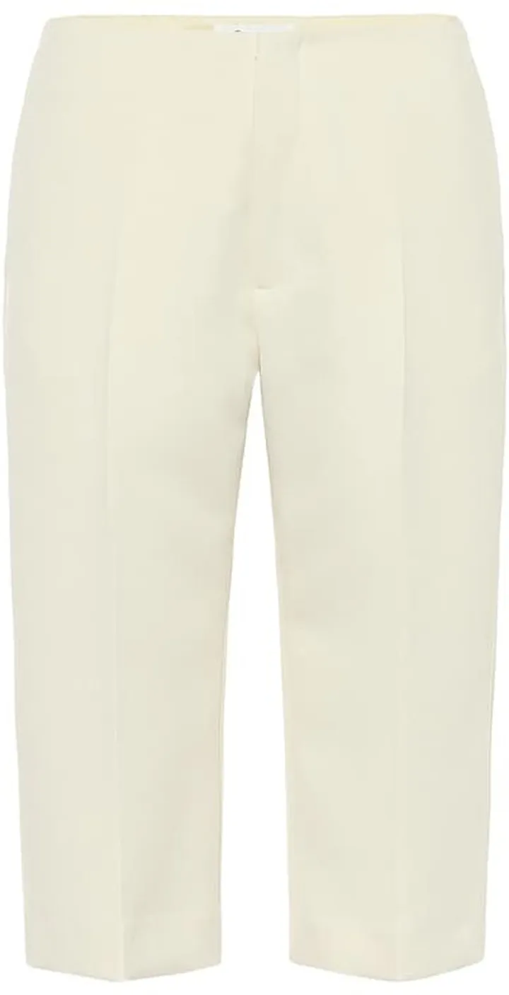 High-rise slim twill shorts