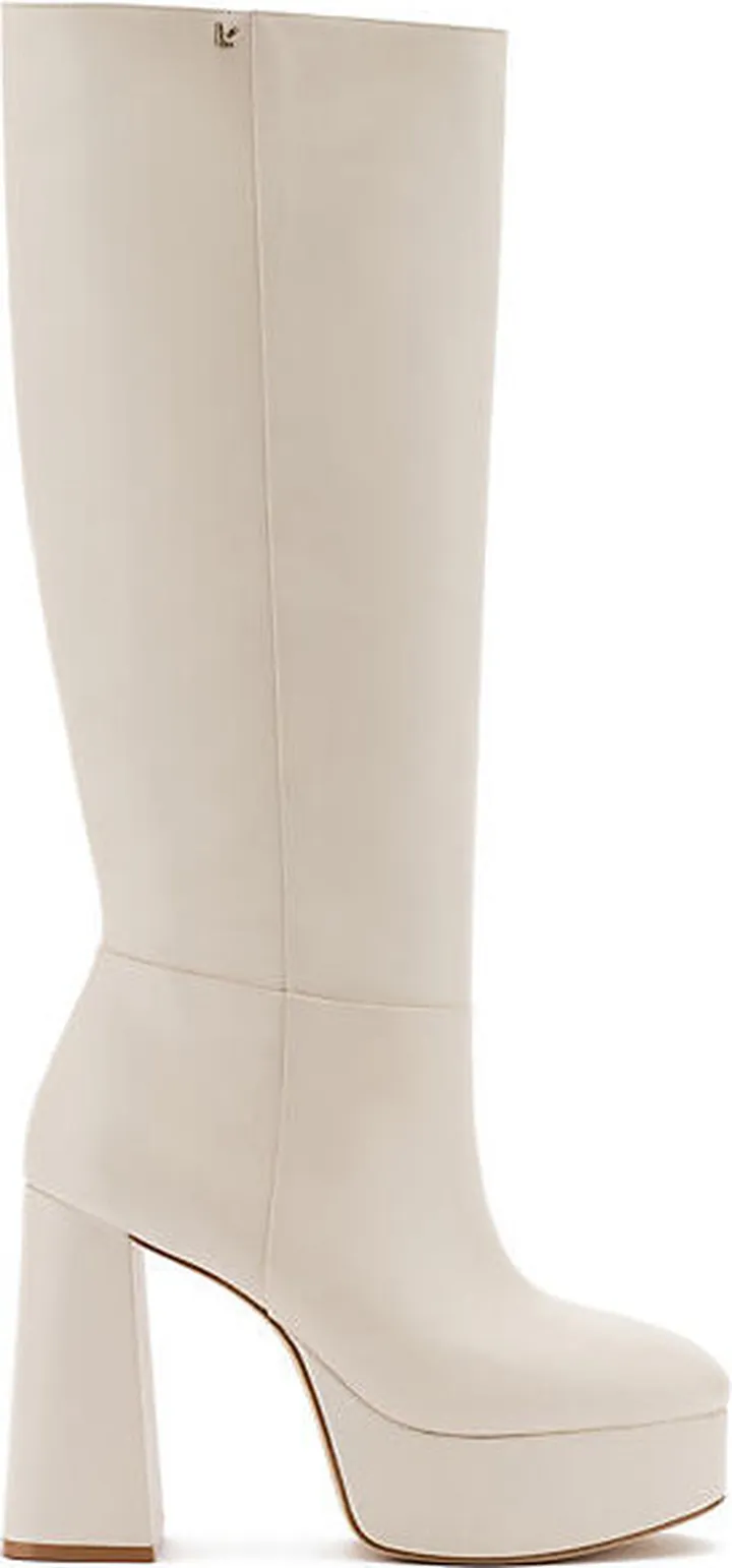 Larroudé Biba Tall Boots White