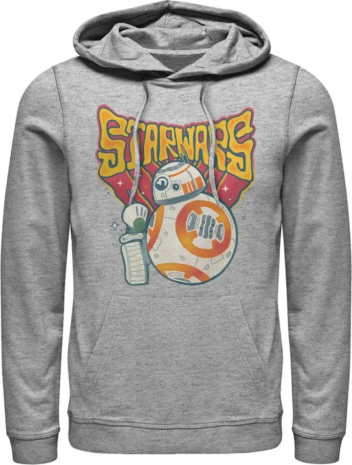Men's Star Wars: The Rise of Skywalker Droid Duo Pull Over Hoodie - Athletic Heather - 2X Large