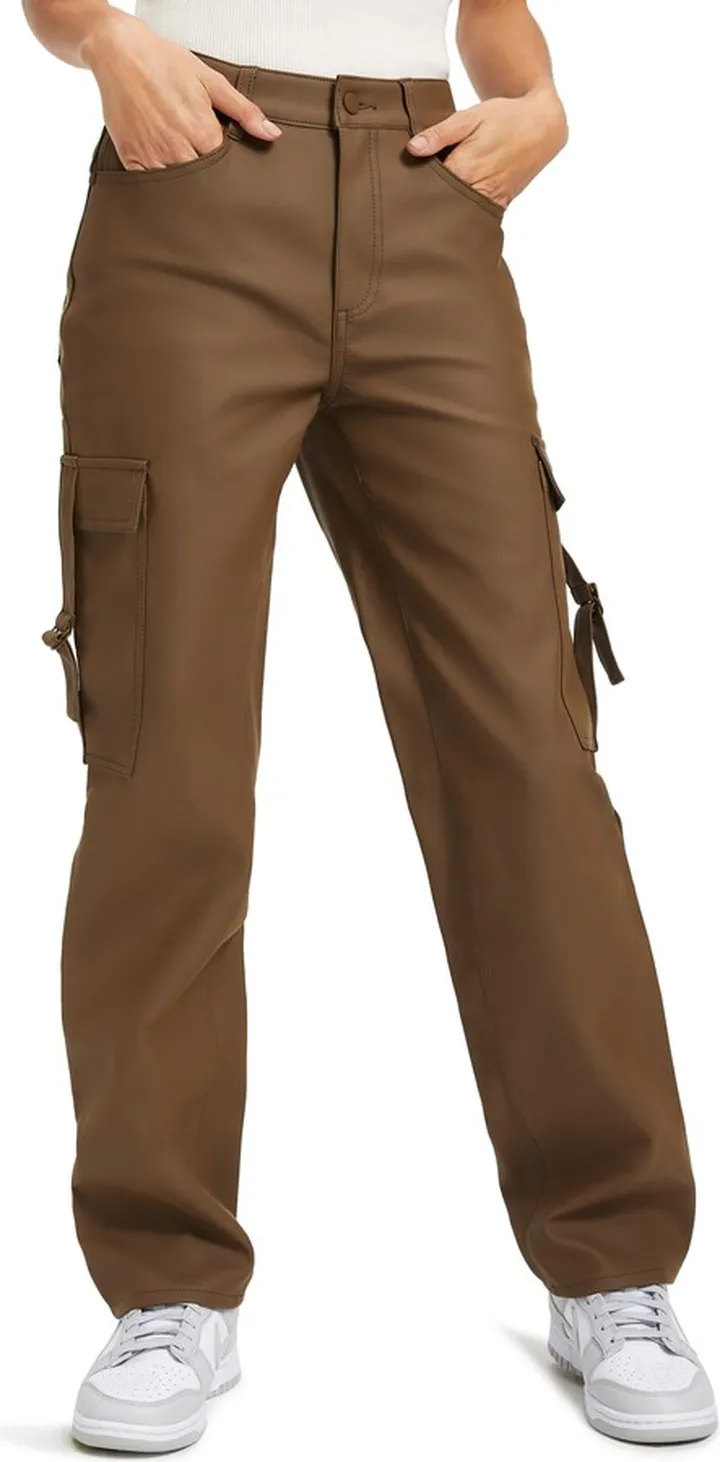 Good 90s Faux Leather Trooper Pants