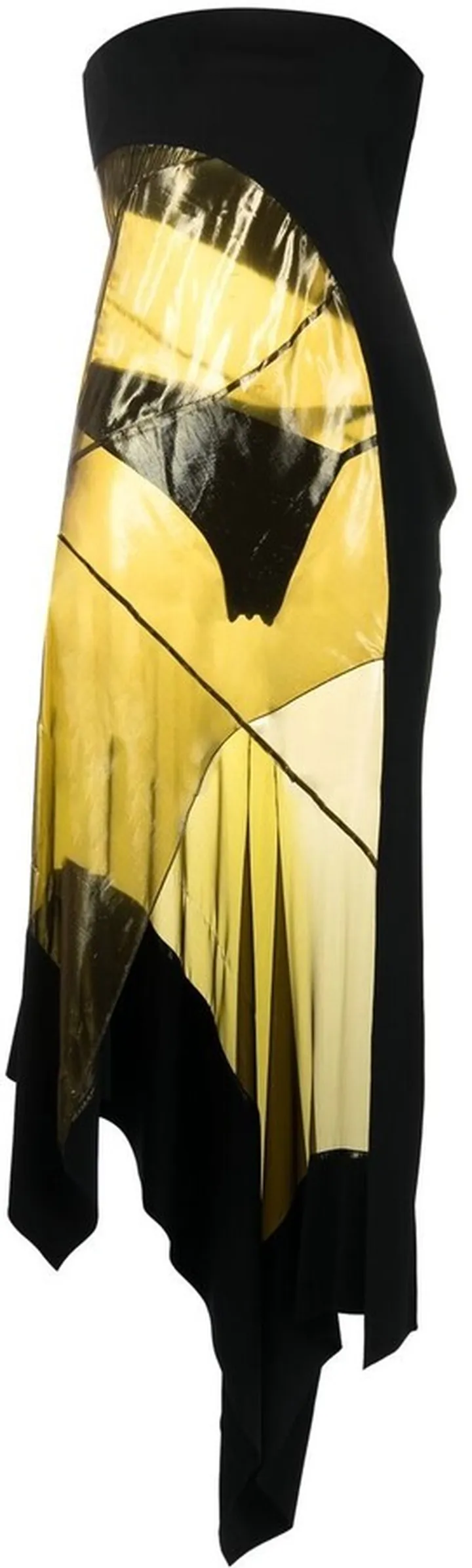 Transparent-Panel Asymmetric Dress