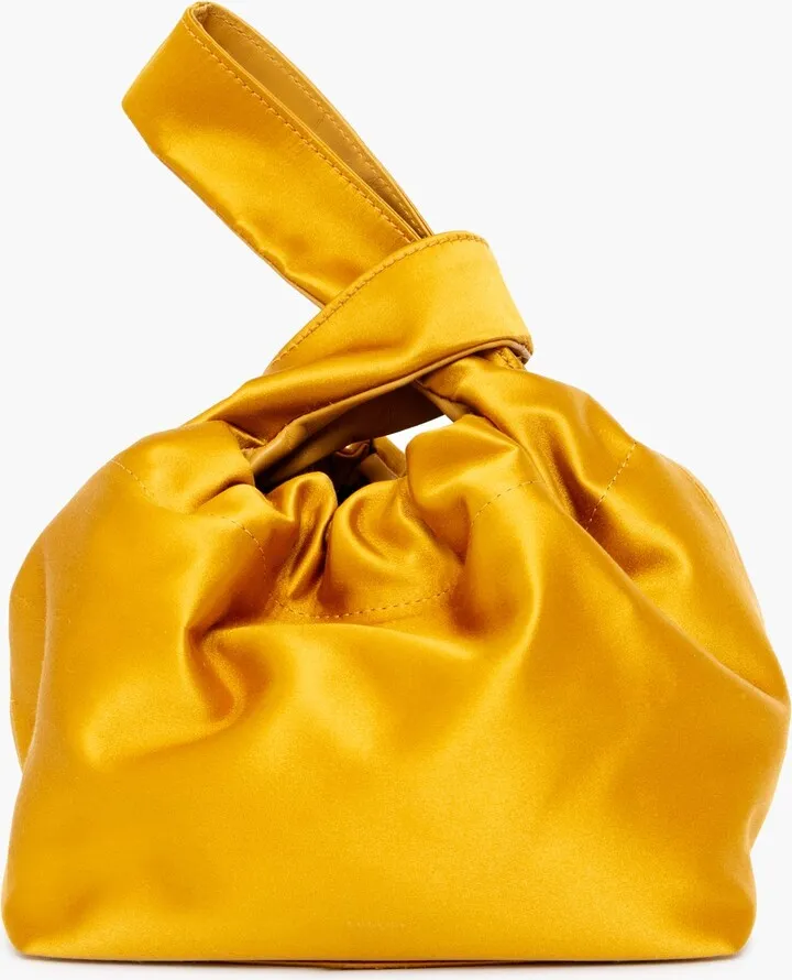 Mustard Satin Santa Monica Bucket Bag