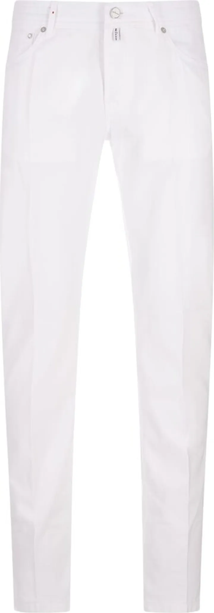 White Straight Leg Trousers