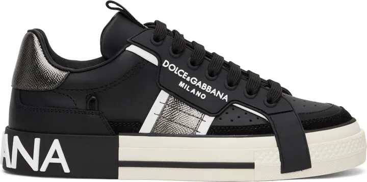 Dolce & Gabbana Black & Silver NS1 Sneakers