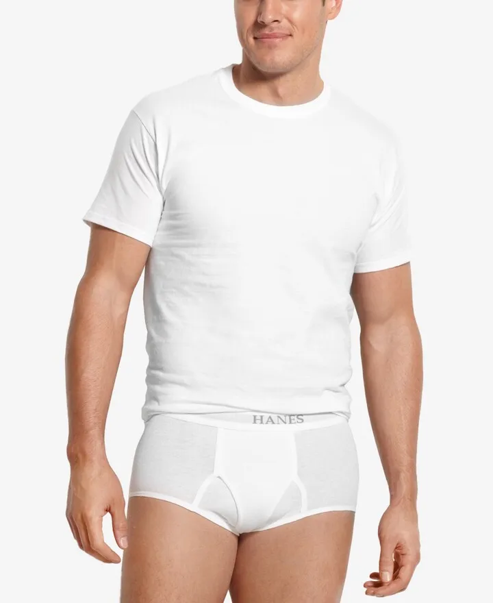 Hanes Men's Big & Tall 4-Pk. Cotton Crew-Neck Undershirts