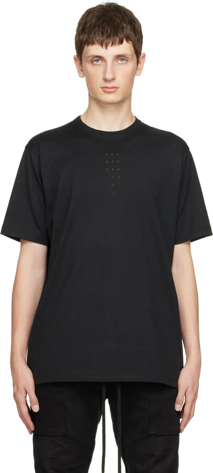 The Viridi-anne Black Embroidered T-Shirt