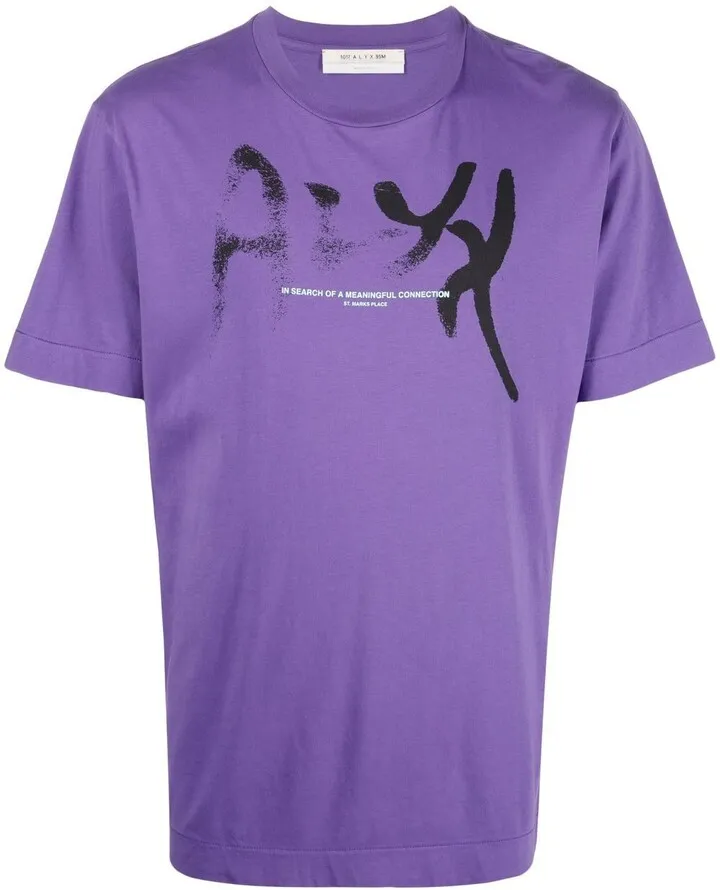 Meaningful Connection spray logo-print T-shirt