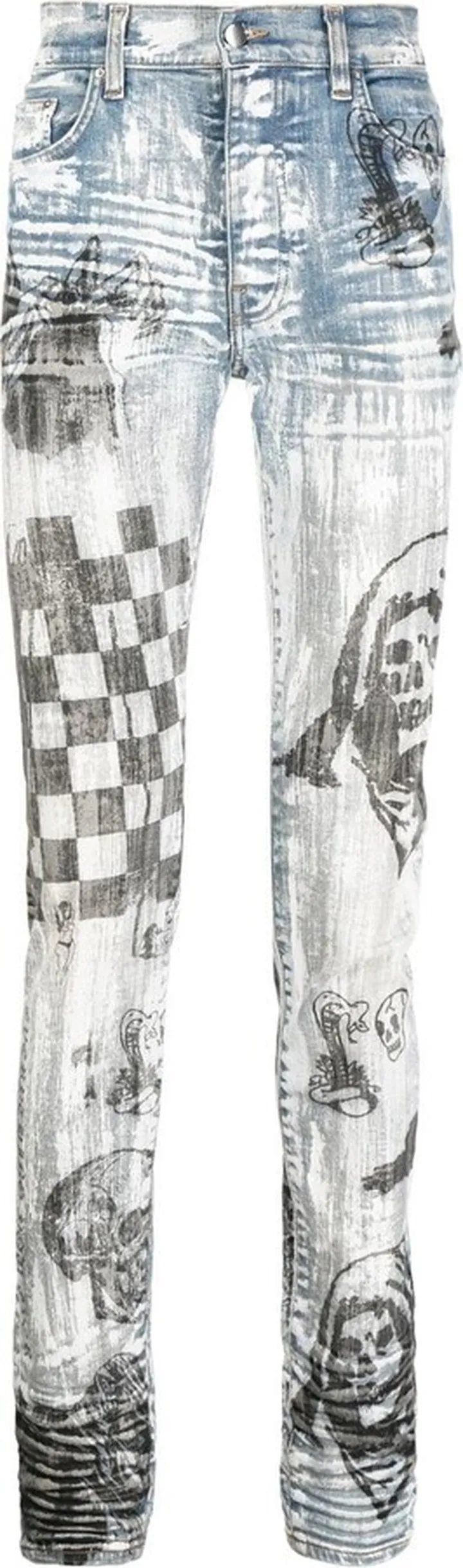 x Wes Lang graphic-print skinny jeans