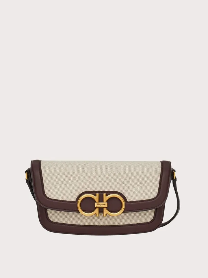 Ferragamo Women Trapezio crossbody bag (S) Beige