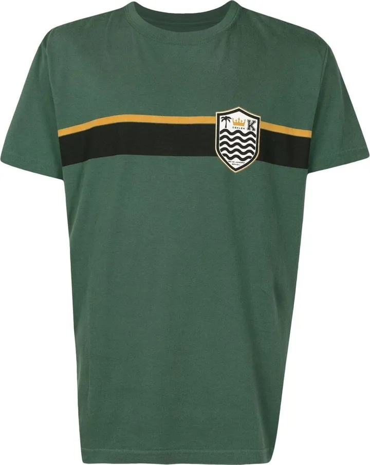striped logo-patch T-shirt