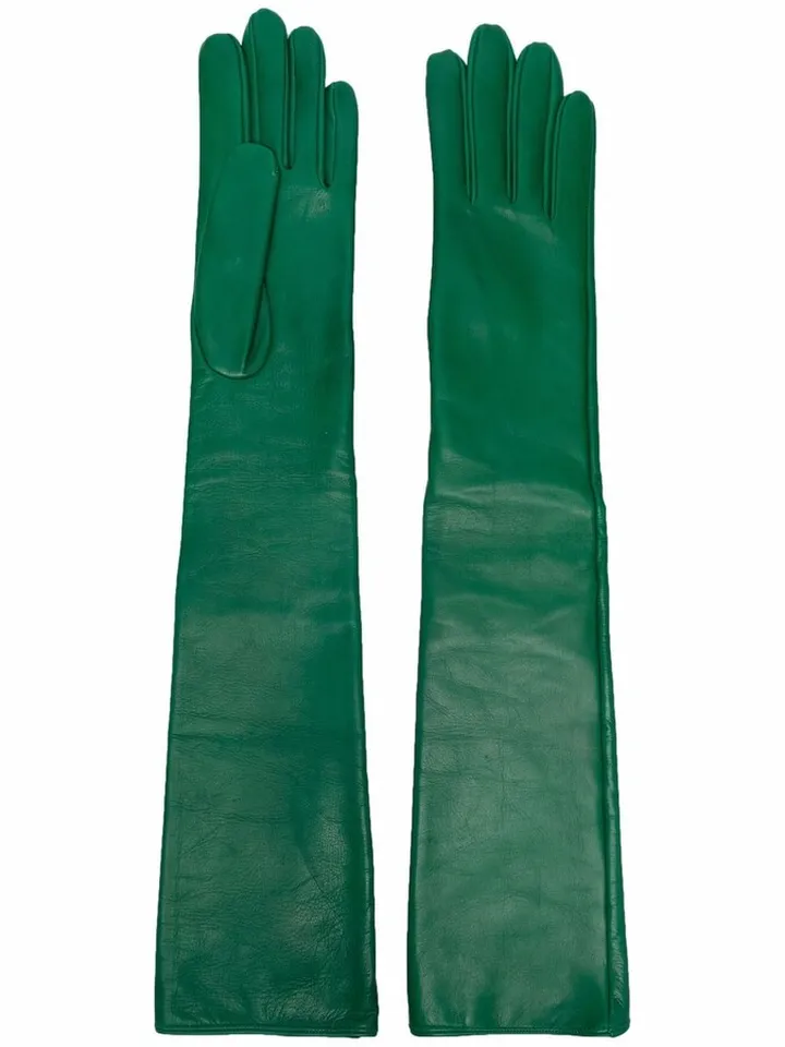Long Leather Gloves