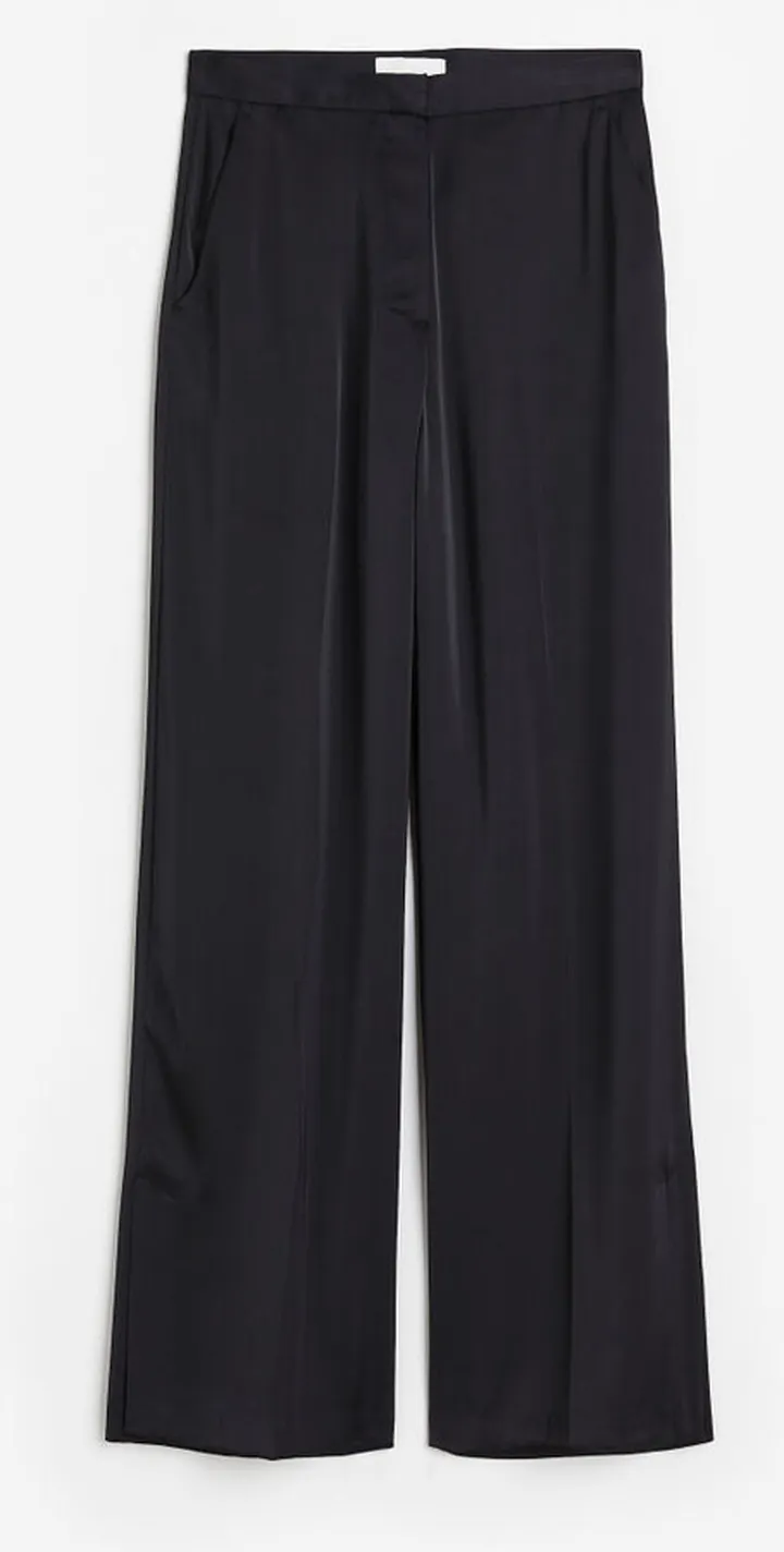 Wide-leg Satin Pants