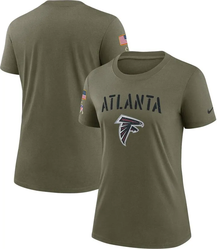 Women's Nike Olive Atlanta Falcons 2022 Salute To Service Legend T-shirt