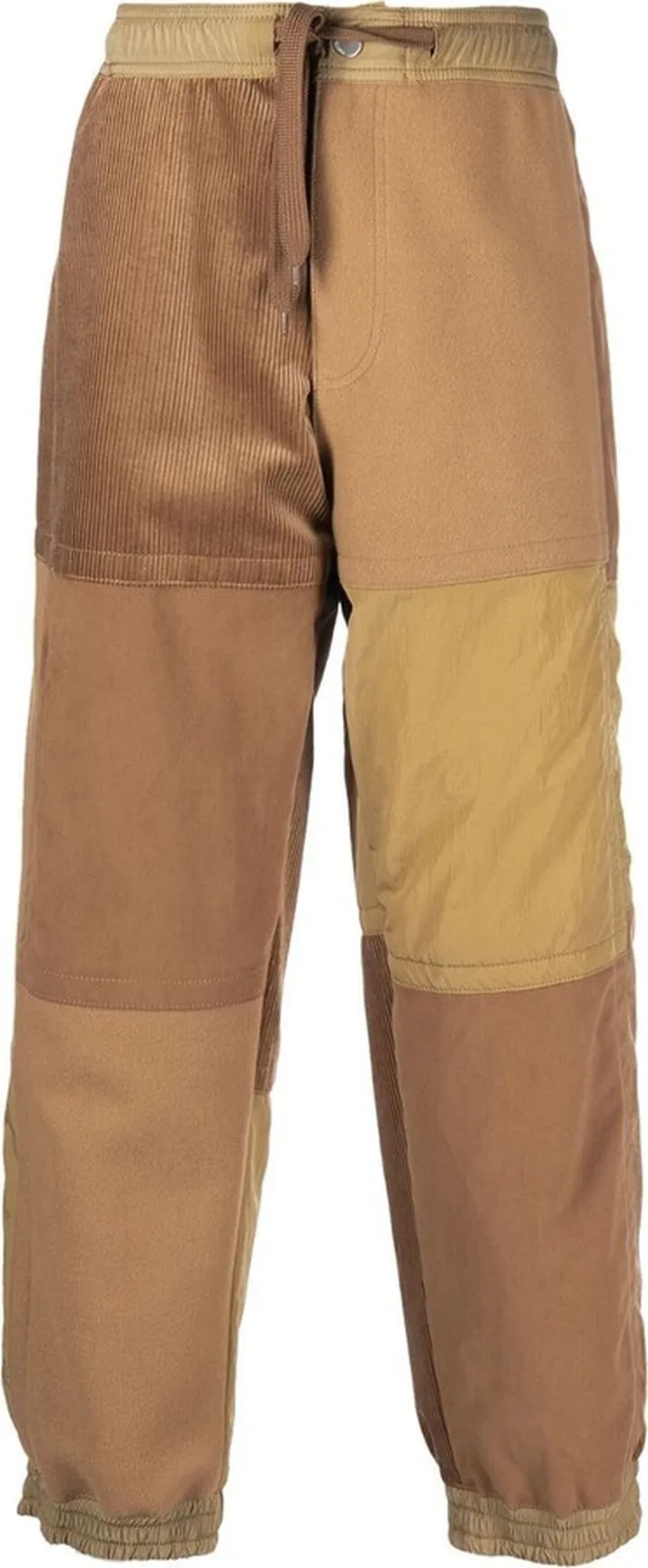 Panelled Straight-Leg Trousers