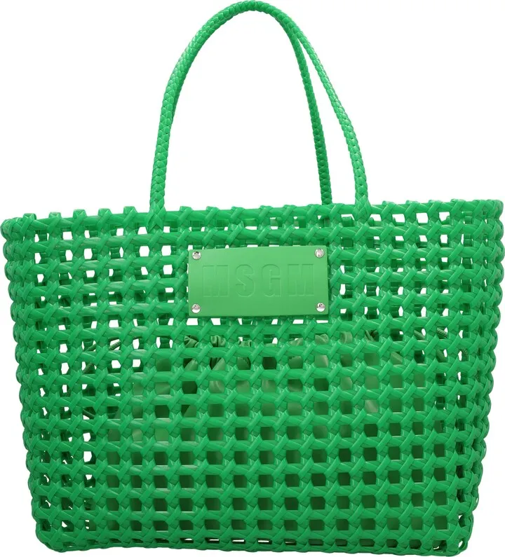 Logo Weaved Shopping Bag
