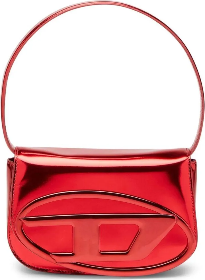 Mirrored Leather Shoulder Bag