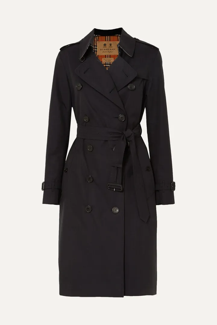 Burberry - The Kensington Long Cotton-gabardine Trench Coat - Blue