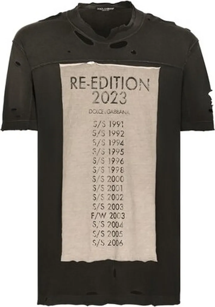 Cotton round-neck T-shirt with Re-Edition patch