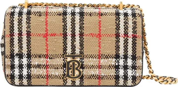 Small Lola Woven Check Crossbody