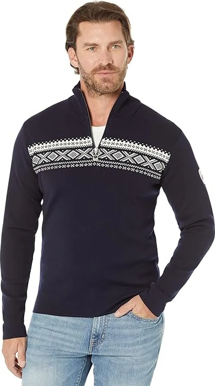 Dale of Norway Dalestolen Sweater (Navy Off-White) Men's Clothing
