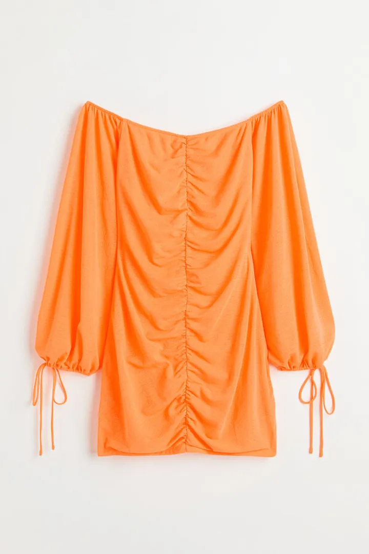 Fitted Off-the-shoulder Dress