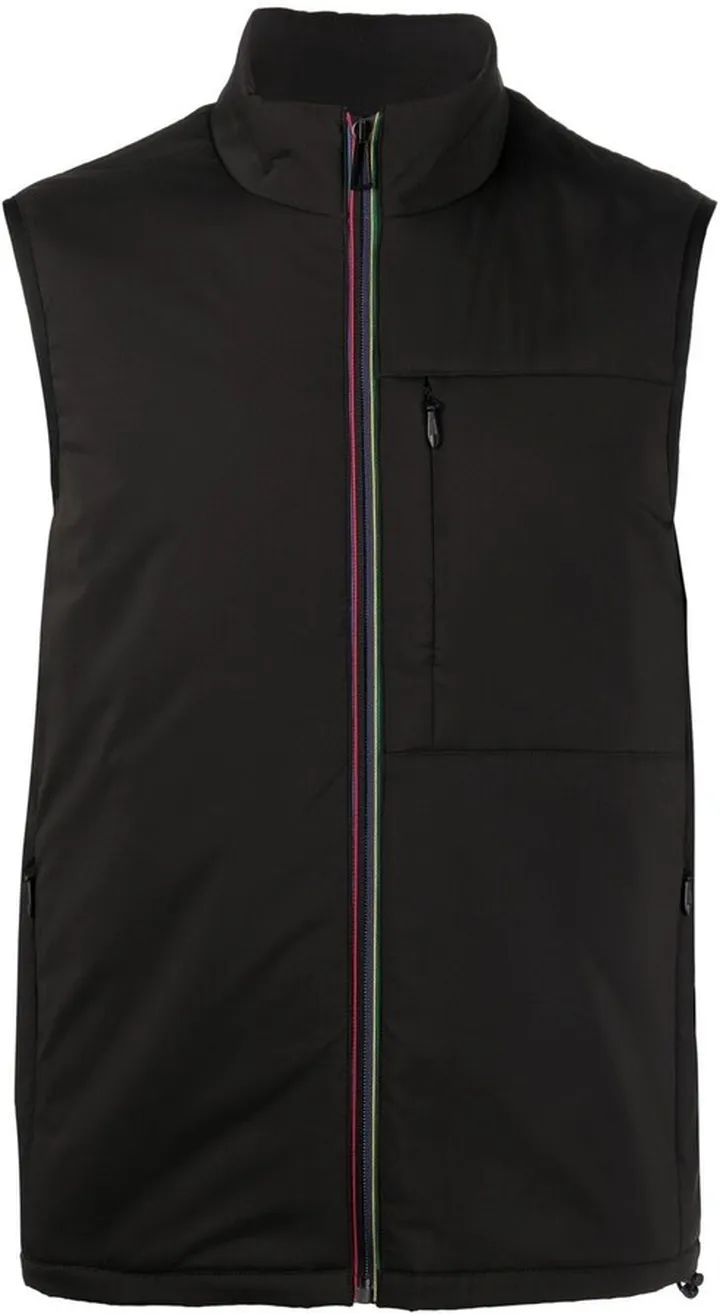 Sports Stripe zip-up gilet