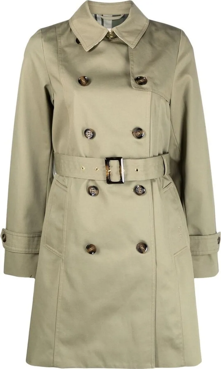 Greta Short belted trench coat
