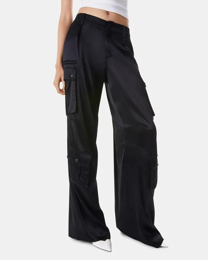 Joette Satin Cargo Pants